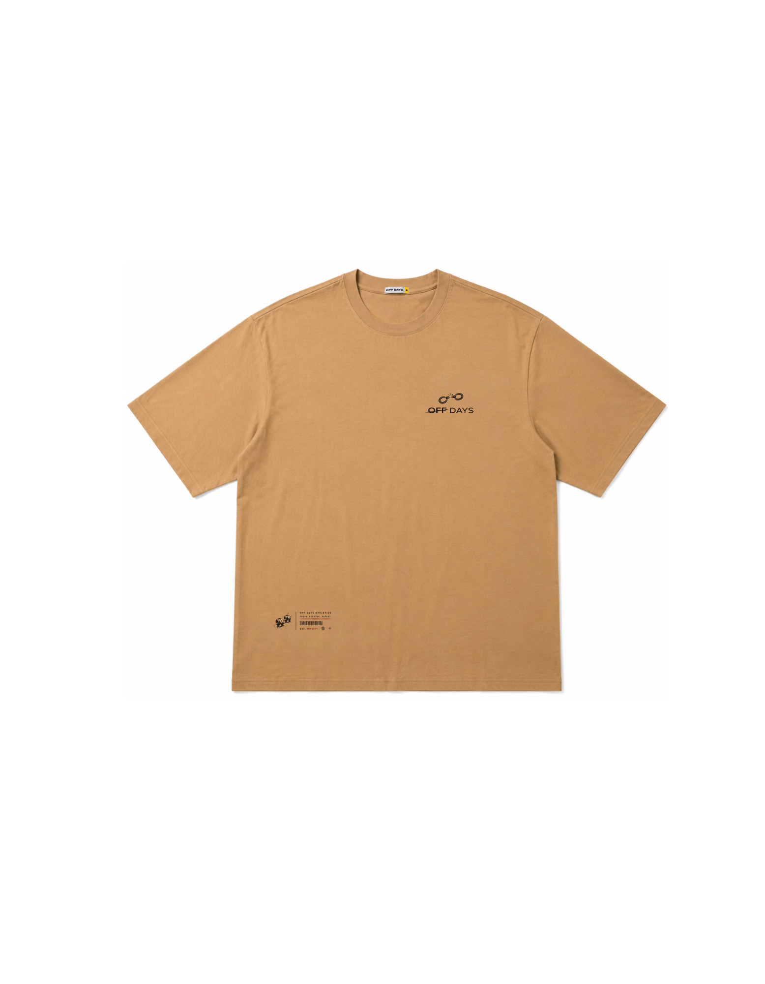 No Pain Just Gain Oversized T-Shirt - Beige